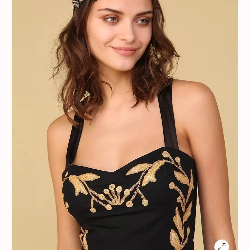 Free People Leaf Motiff Mini Dress